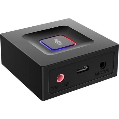 2in1 Bluetooth 4.2 Transmitter & Receiver Wireless A2DP Audio Adapter Aux 3.5mm Audio Player for TV / Home Stereo / Smartphone