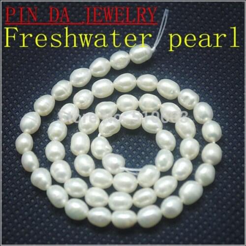 Cultured freshwater pearl strings rice shape 36cm length top fashion diy beads accessories5-6mm 6-7mm 7-8mm 8-9mm