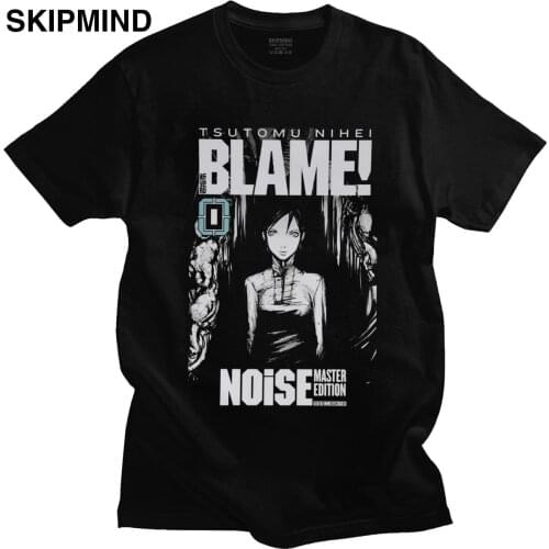 Anime Manga Blame Zuru T Shirt Men Short Sleeved 100% Cotton Streetwear T-shirt Sidonia Heavy Industries Tee Nihei Tsutomu Tops