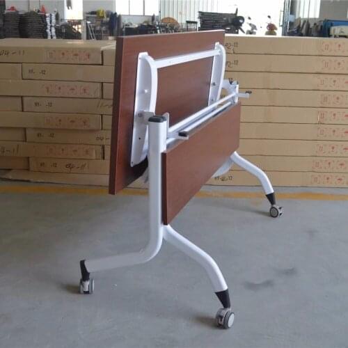 0322YH07 Multifunction foldable movable flipable multimedia modern office training desk meeting conference table frame