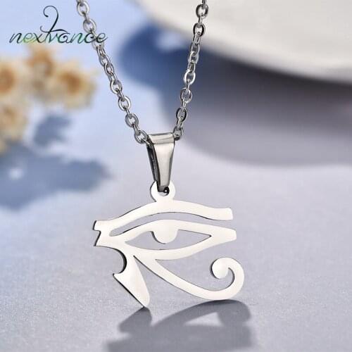 Nextvance Fashion Egypt Eye Of Horus Charms Pendant Necklaces Stainless Steel Chain Necklace Gold Color Jewelry For Women