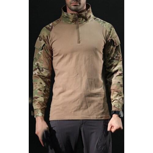 80% hot Sale Men Combat Shirt Top Uniform Airsoft Camouflage Combat-Proven Shirts Rapid Assault Long Sleeve Shirt Battle Strike