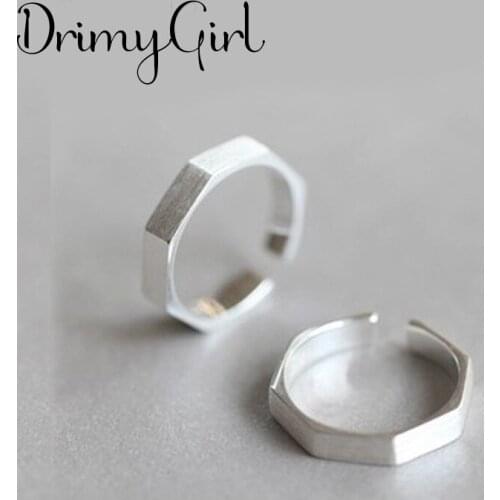 New Boho Vintage Large Hexagon Rings For Women Men Charm Male Retro Gothic Jewelry Drop Shipping 2021