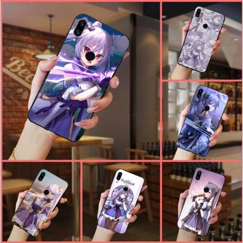 Hot game genshin impact keqing Phone Case For Xiaomi Redmi note 7 8 9 t max3 s 10 pro lite coque shell cover funda