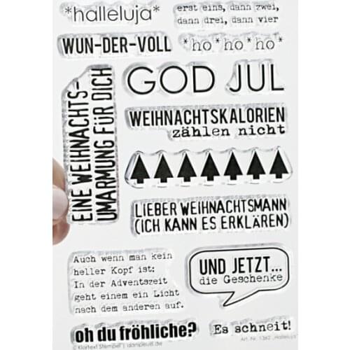 German Words Transparent Clear Silicone Stamp/Seal for DIY scrapbook/photo album Decorative clear stamp sheets ST0849