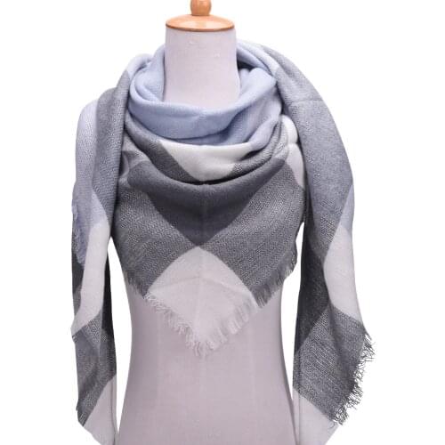 VEITHDIA New Winter Triangle Wraps Scarf For Women Brand Designer Shawl Cashmere Plaid Scarves Blanket Wholesale Dropshipping