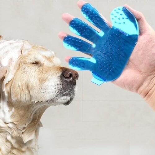 Pet Dog Cat Shampoo Brush Massage Rubber Bristles Curry Comb Massage Gloves Hairbrush Shower Bath Hand Shaped Brushes