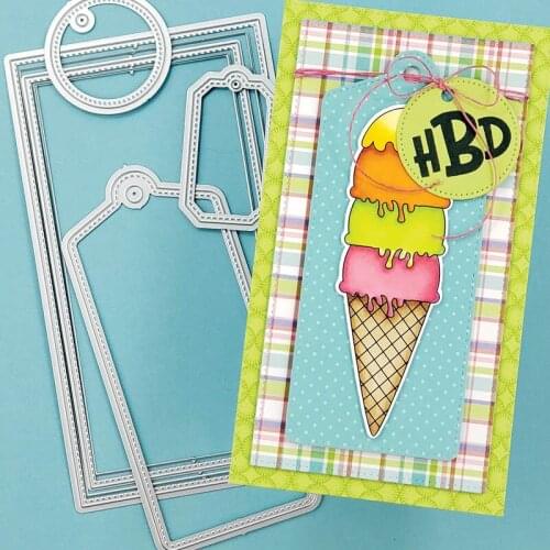 Mini Tab Slim Card Frame Diy Scrapbooking Album Paper Cards Card Frames Decorative Embossing Papercard Crafts Die 2021