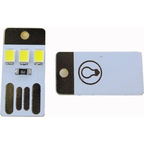 USB LED Keychain Portable Power White board Pocket Card Lamp Bulb LED