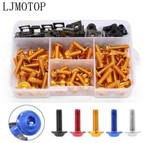 Newest For Yamaha FZ6 FAZER XSR 700 900 TX125 Adventure YBR 125 FZ6 Motorcycle Fairing Screws Windscreen Body Spring Bolts Kit