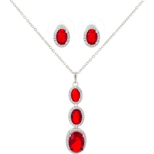 Jewelry Sets HADIYANA Conjunto De Joyas Trendy Zircon Pendant Earring And Necklace Sets Elegant For Women CN907 Pendientes Mujer