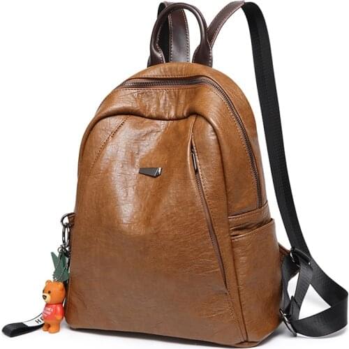 Famous Brand Designer Women Leather Backpack Female Casual Travel Bag Teenager School Bag Fashion Womens Bag dropshipping C1313