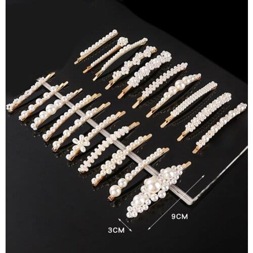 ZV 1pcs Pearl Hair Clip For Women Girls Sweet Hairgrip Headwear Pearl Hair Band Hair Rope Jewelry Children Hairclip Gift
