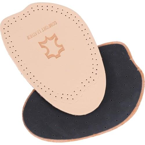 1Pair Leather Forefoot Pads Soft High Heel Insoles Shock Absorbing Breathable Insoles Shoes Accessoires Thickening Half Code Pad