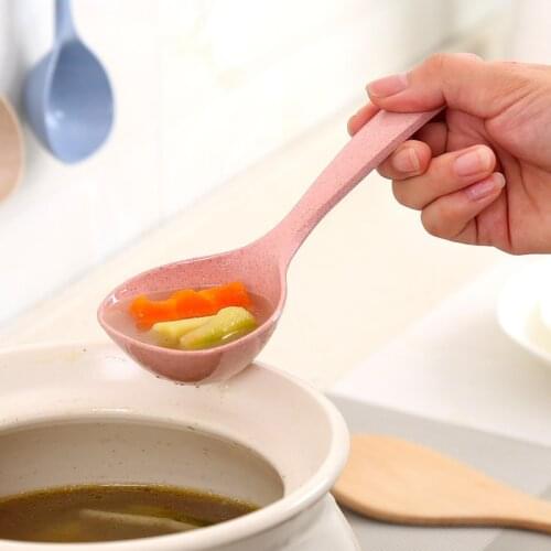 1pcs Tablespoons Wheat Stalk Spoon Healthy Environmental Protection Spoon Household Kitchen Utensils Spoon