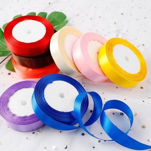 25yards/roll 20mm Satin Ribbon DIY Handmade Crafts Material Wedding Birthday Party Gift Box Wrapping Ribbon Baking Accessories