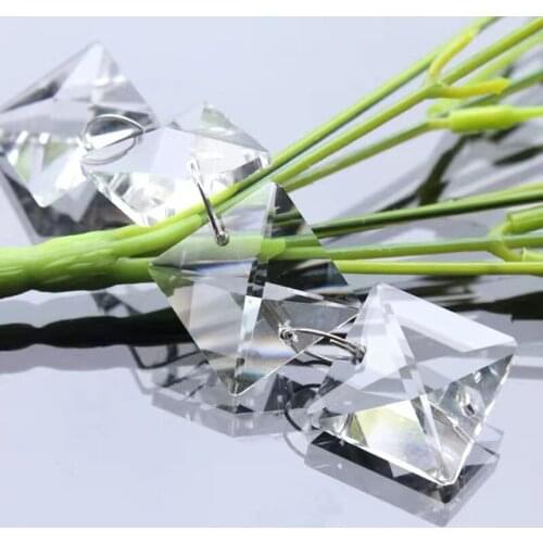 48pcs 22mm X 22mm MEC CRYSTAL CLEAR SQUARE PRISM OF CHANDELIER SHIPPING FREE