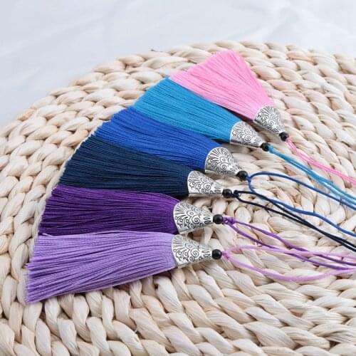 5Pcs/Pack Fish Mouth Cap Silk Tassel Fringe Brush Curtains DIY Crafts Gift Tassel Finding Pendants Jewelry Making Accessories