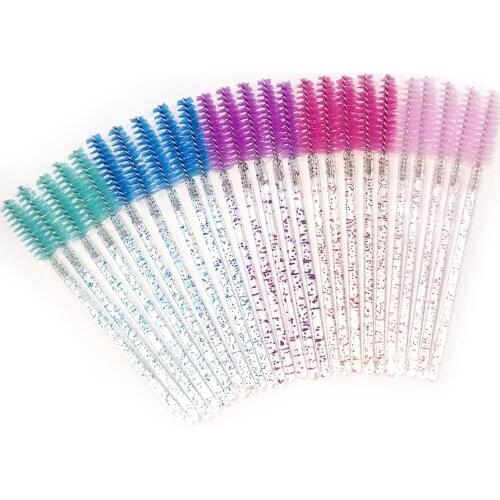 50Pcs Multicolor Disposable Eyelash Brush Make Up Brushes Eye Lashes Combing Curled Eyelashes Cosmetics Makeups Tools