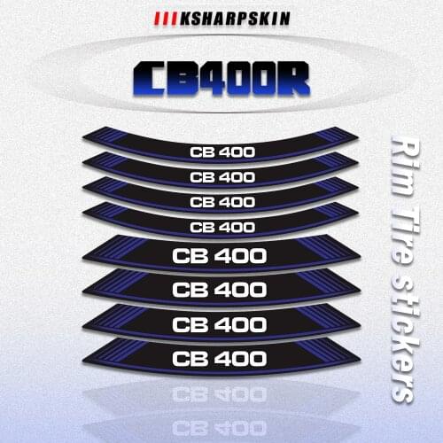 8X Motorcycle Tire Creative sticker Custom Inner decorative decals Rim wheel foil stickers for HONDA CB400 cb 400