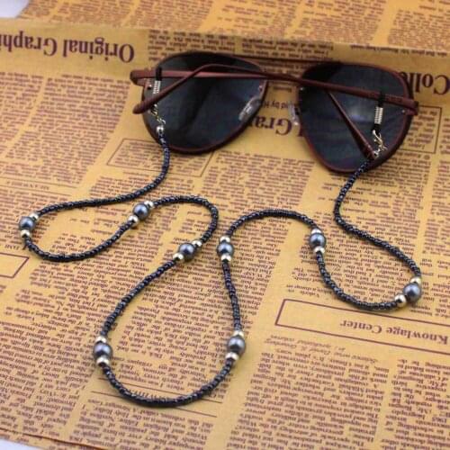 Men Women High quality Beaded Amethyst Eyeglasses Eyewears Sunglasses Reading eye Glasses Chain Cord Holder neck strap Rope