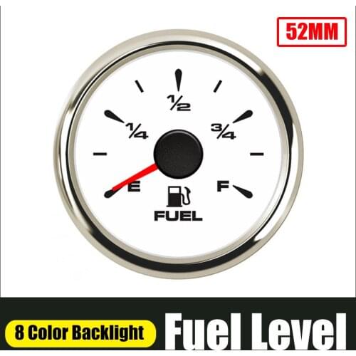 52mm Fuel Level Gauges Red Pointer Meter Oil Tank Level Indicator For Car Truck Boat Motorcycle
