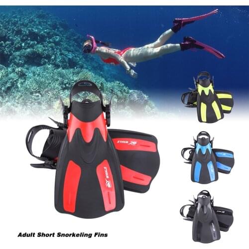 WHALE Adult Swimming Fins Snorkeling Diving Foot Fins Flippers with Adjustable Heel Flexible Comfort Profession Diving Fins