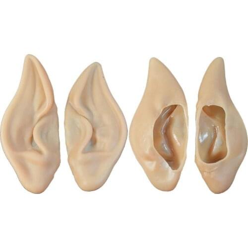 Latex Fairy Elf Ears Cosplay Accessories Halloween Party Cosplay Soft Pointed Ear Props