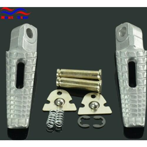 Motorcycle Silver/Black Foot Pegs Footrest Pedals For SUZUKI GSXR1000 GSXR 1000 GSX1000R 2005-2006 2005 2006