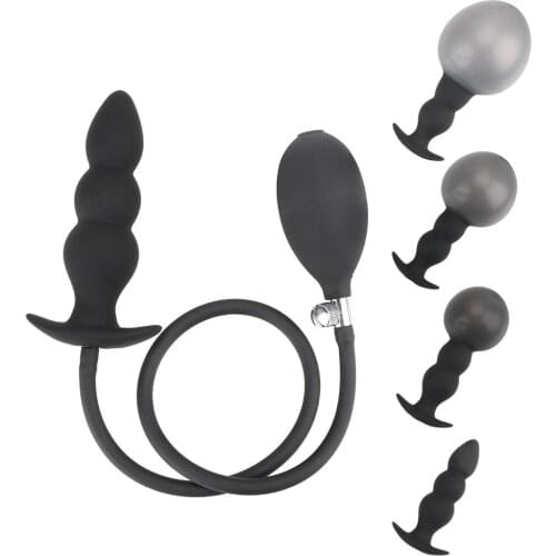 Inflatable Anal Plug Dilator Sex Toys For Women Men Gays Super Large Oversized Inflate Expandable Butt Beads