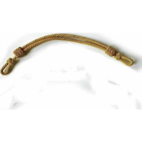 WWII GERMAN ELITE OFFICER VISOR HAT STRAP CHIN CORD GOLDEN