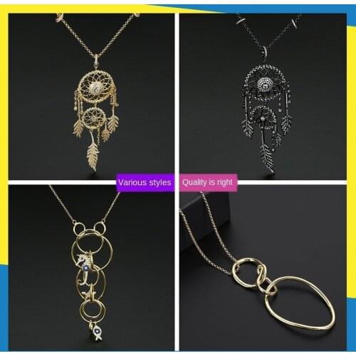 2020 new dream catcher multi-loop seahorse pendant necklace retro fashion light luxury classic tassel women brand jewelry