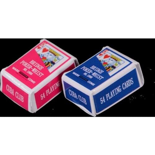 New Hot 1 Set Mini Cute 1:12 Dollhouse Miniatures Poker Poker Cards Playing Game for Doll Accessories