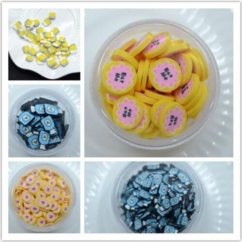 100G 5mm/10mm Polymer Clay Slice Eat/Drink Sprinkles Lovely Confetti for Crafts Making, DIY