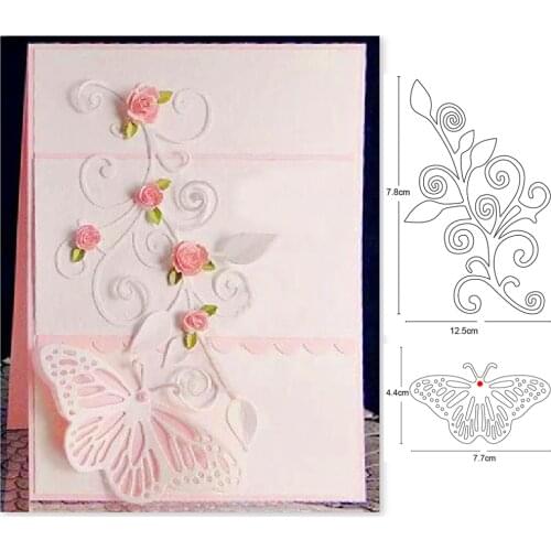 Butterfly vine Dies for Scrapbook Card Making 2020 new die mold Metal Cutting Dies embossing Craft Dies Stencil Die Cut