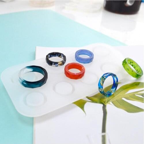 Transparent Silicone Mould Dried Flower Resin Decorative Craft DIY Ring combination Mold epoxy resin molds for jewelry