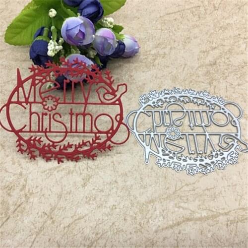 Merry Christmas Metal Cutting Dies Stencils for DIY Scrapbooking/photo album Decorative Embossing DIY Paper Cards