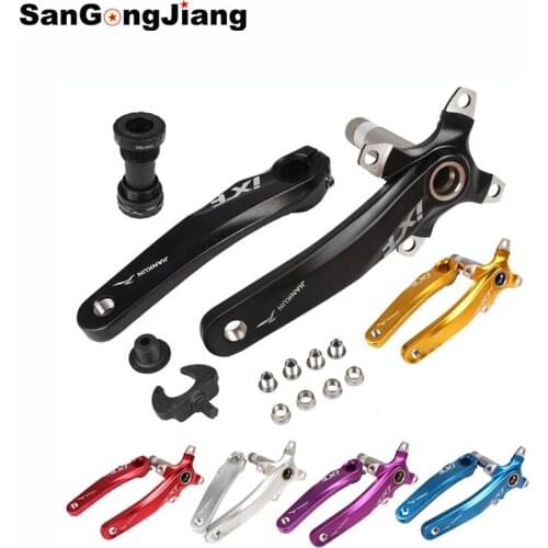 IXF 104 Bcd Bicycle MTB Crankset Hollow aluminum alloy 170mm modified single disk left right crank for Road bike Parts Crank Arm