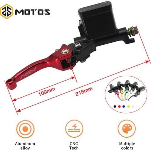 ZS MOTOS CNC ASV Folding Brake Pump ASV Clutch Pump Right Short Handle Front Pump For Motorcycle Dirt Bike CRF KLX YZF RMZ