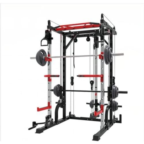 133KG Smith machine steel squat rack gantry frame fitness home comprehensive training device free squat bench press frame