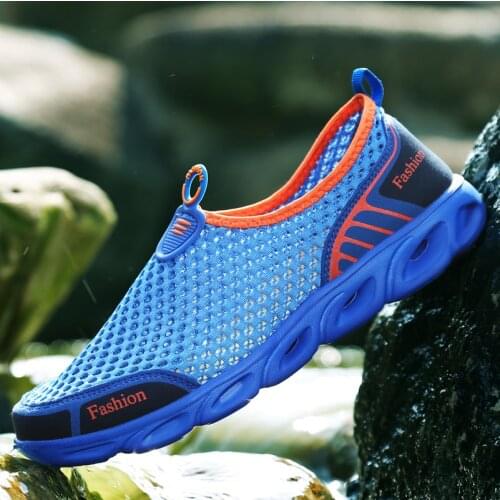 TANTU New Summer Water Shoes for Men Fast Drainage Outdoor Upstream Shoes Non-slip Breathable Beach Shoes Light Wading Shoes