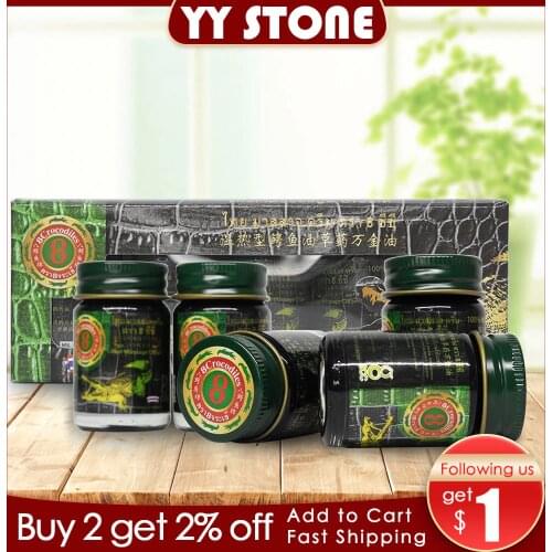 Thailand Tiger Balm 8 crocodiles warm alligator oil ointment for joint knee pain medical plaster pain relax balm relief 15g