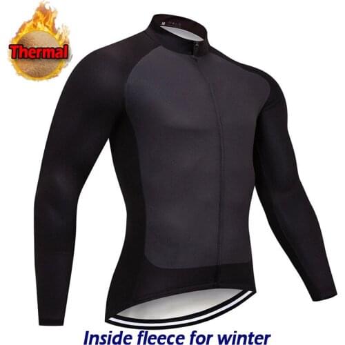 Thermal Cycling Jersey Bicycle Long Shirt Bike Sports Wear Winter Warm Coat Clothing Sleeve Motocross Mountain Jacket Tight Top