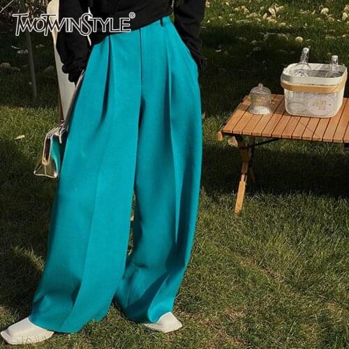 Женские брюки TWOTWINSTYLE China At AliExpress