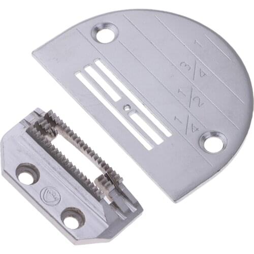 Universal Sewing Machine Needle Plate and Feed Dog Set, E14, INDUSTRIAL