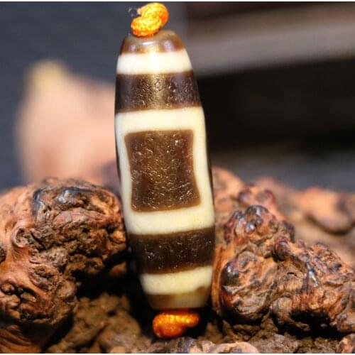 Magic Power Tibetan Old Agate Harmonious Heaven&Earth dZi Bead Amulet Fit For Making Bracelet Lkbrother Sauces Top Quality