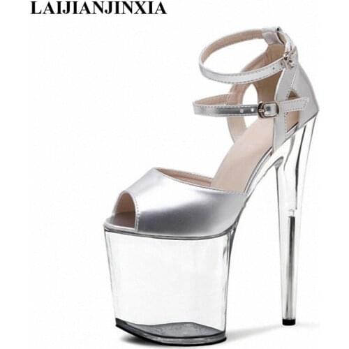 New Sexy Womens 20cm Ultra High Heels Pole Dance Shoes Wedding Party Platform Sandals Dancing Shoes