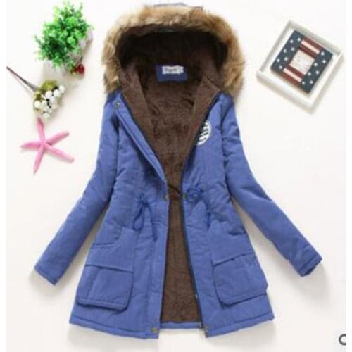 New 2017 Winter Coat Women Slim Plus Size Outwear Medium-Long cotton coat 12 colors S-3XL