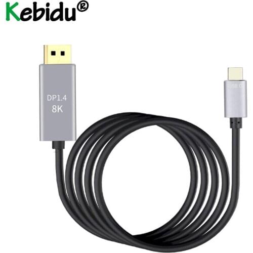 1.8M 8K USB3.1 Type C to DP 1.4 conversion cable PVC Aluminum alloy cable for MacPro Display XDR Conversion line Display cable