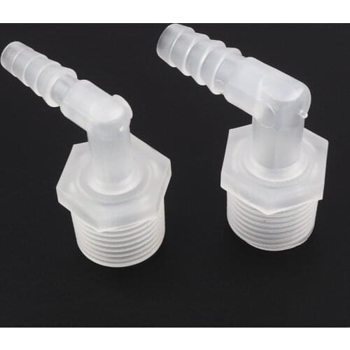 100pcs G1/2 To 6.4~19.5mm PP Elbow Connectors Aquarium Fish Tank Air Pump Aerator Fittings Micro Irrigation Adapter Hose Joints
